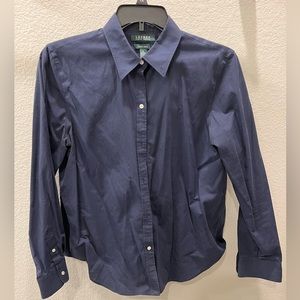 Lauren Ralph Lauren Womens Large Button Down Top
